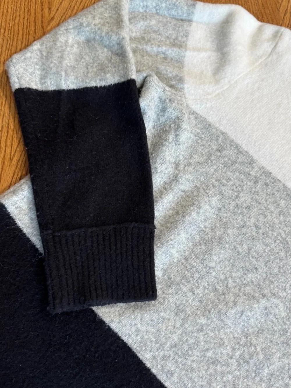 J. Crew Men’s Colorblock Crewneck Sweater in White, Gray and Black